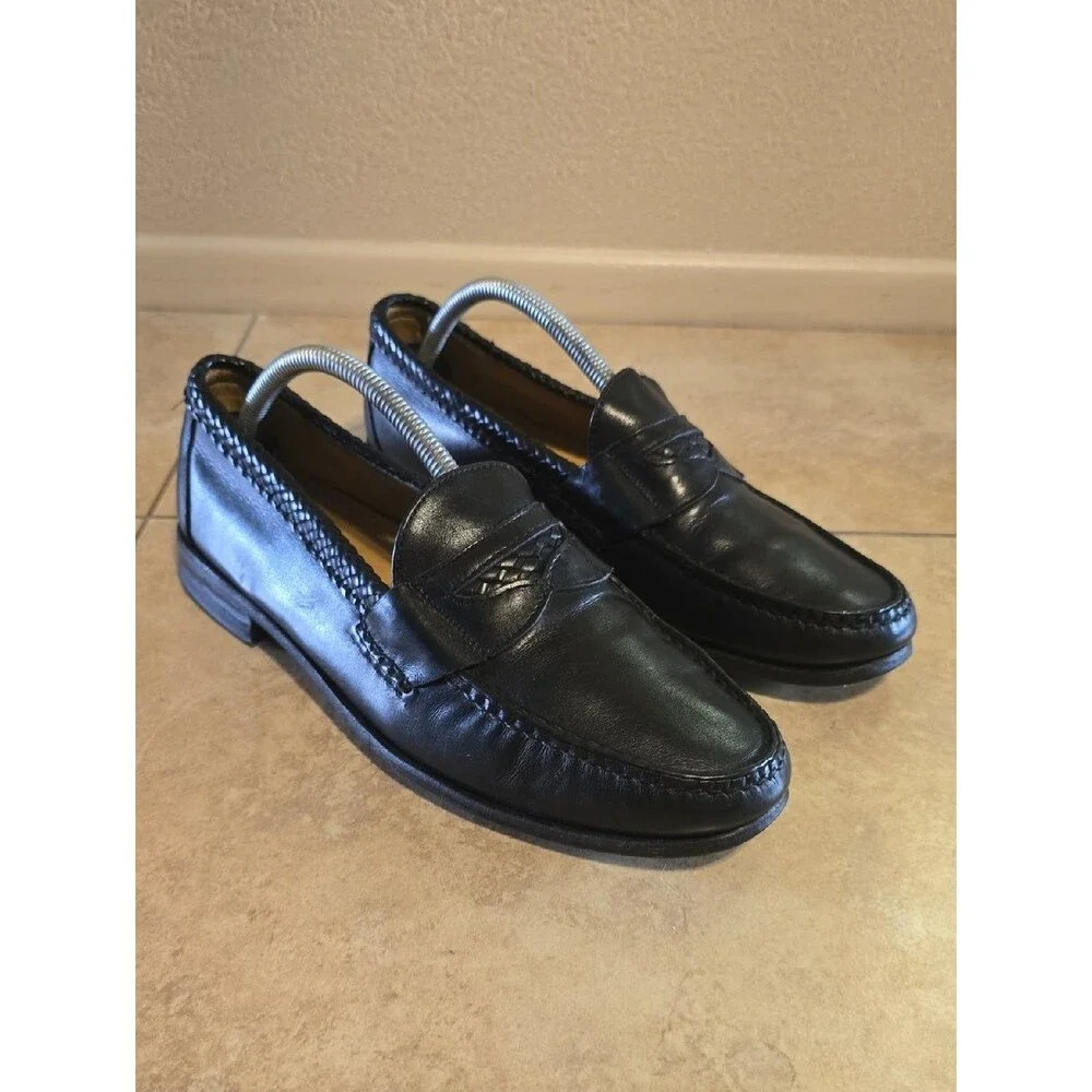 Allen Edmonds Newcastle 10.5 EEE Penny Loafers with Braided Trim